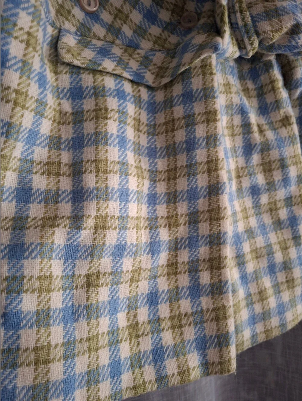 Vintage 50s Kute Kiddies Childrens Plaid Coat & Matching Bonnet Union Made 2/3t